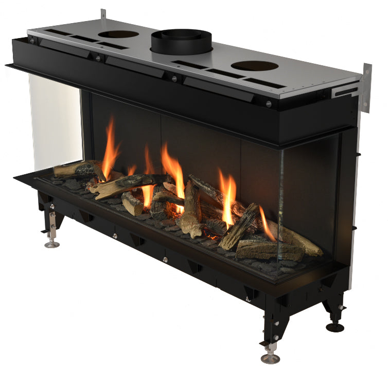 Valentino Linear Gas Fireplace 1000/1300 mm by ECOFIRE, view 1