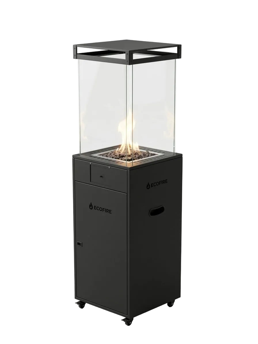 The Tower 8 kW Patio Gas Heater, Black by ECOFIRE, view 1